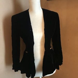 Black velvet blazer